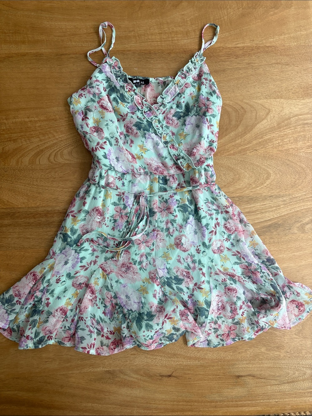 Floral Romper- Mint & Pink
